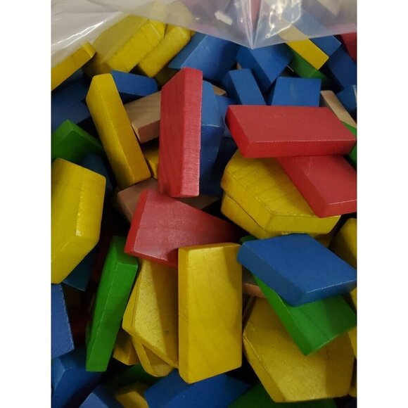 Lot of 426‎ Thick Geometric Wooden Pattern Blocks Math Manipulative Shapes - Picture 14 of 16